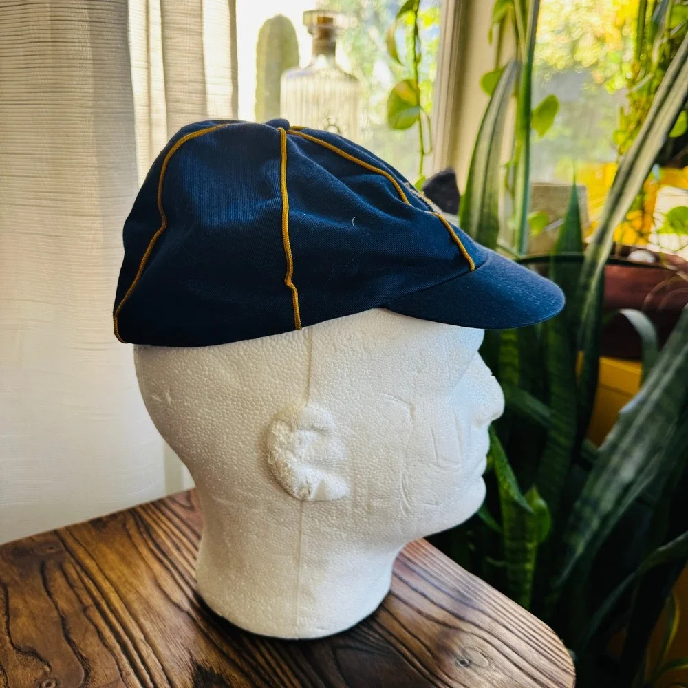 Vintage Cub‎ Scouts Blue Yellow Embellished Cap Hat Boys Youth